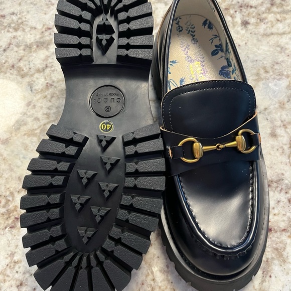 Gucci style leather College Loafer - Picture 3 of 7